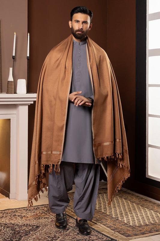Premium Camel Brown Winter Shawl for Men