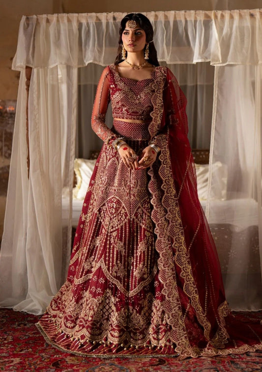Luxury Maroon Bridal Wedding Lehenga Choli